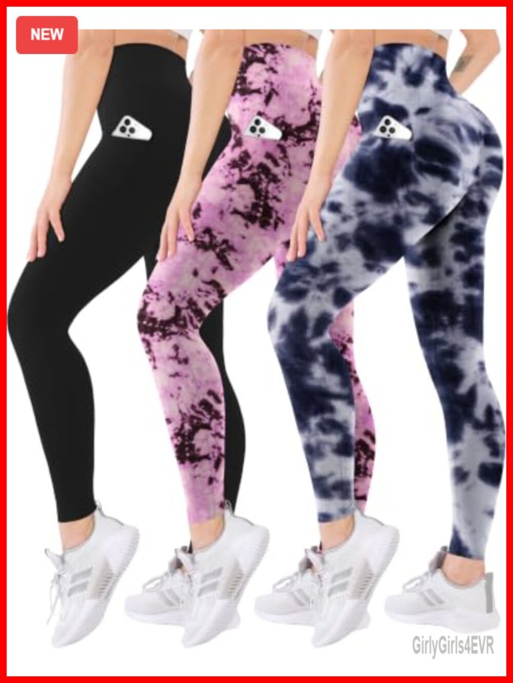 High Waisted Leggings with Pockets Soft Active Tummy Control Pants